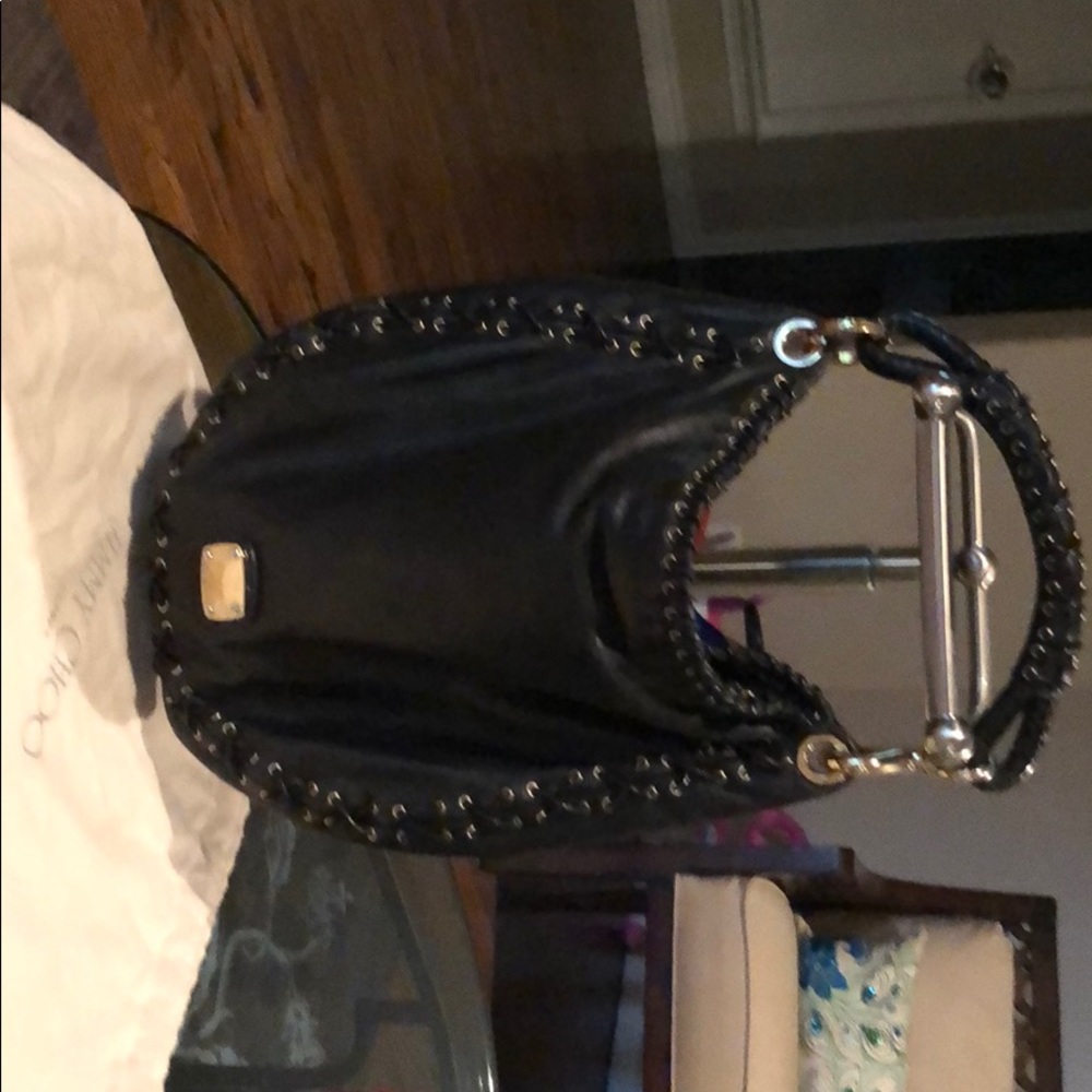 Jimmy Choo black hobo bag